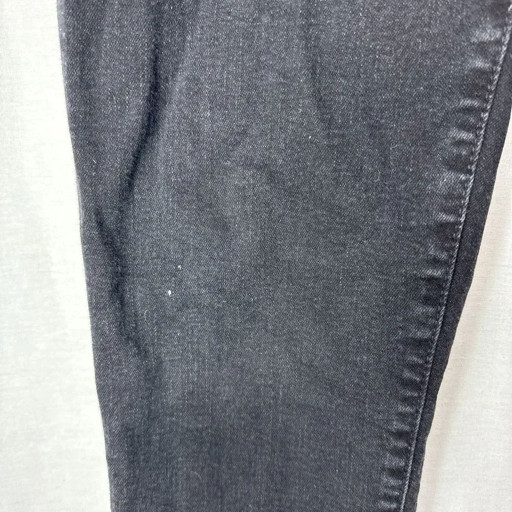 Hudson Jeans‎ Women's 32 Black Natalie Super Skinny Mid Rise Stretch Ankle